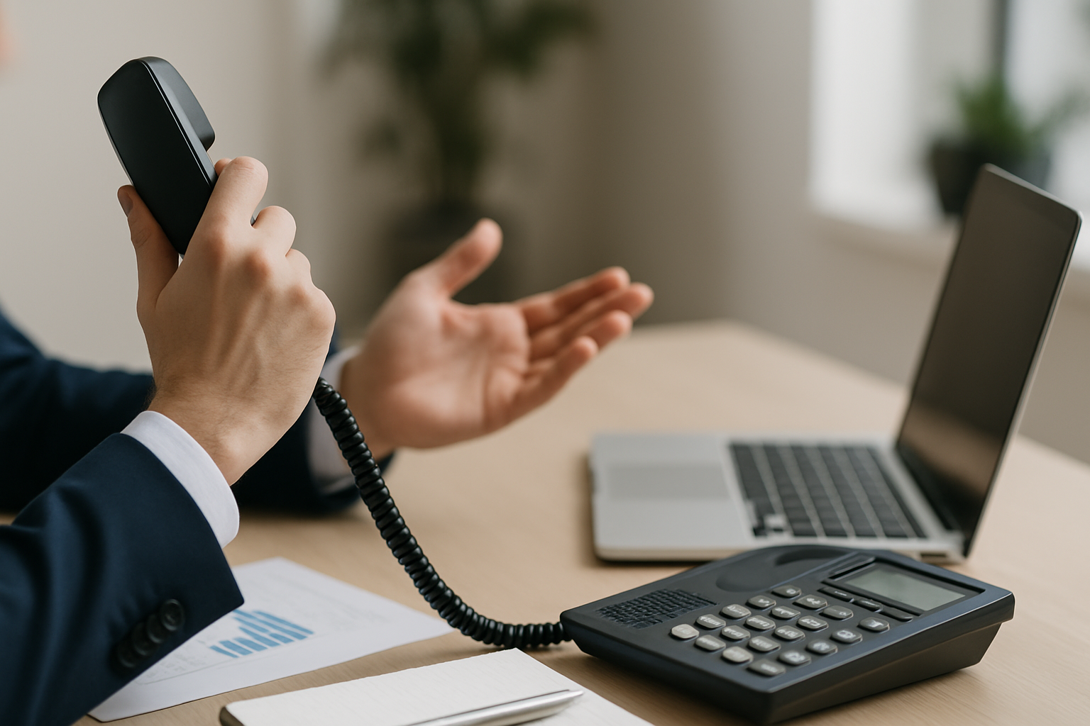 Vertriebsmitarbeiter meistert souverän Einwände während Kaltakquise-Telefonat