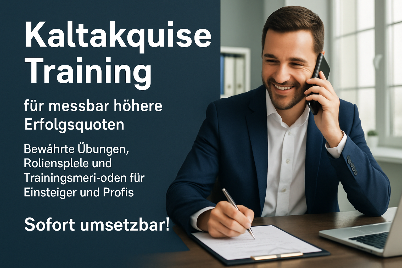 Vertriebsteam beim Kaltakquise Training mit Rollenspielen und praktischen Übungen